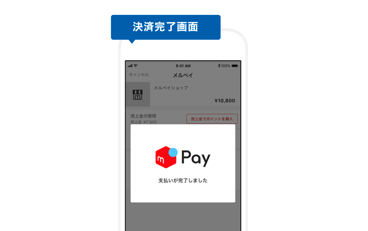 支払い完了!ECサイトへ戻ります