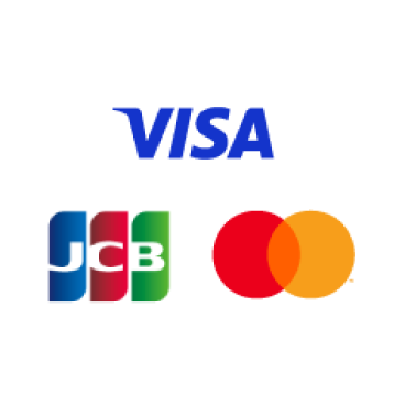 VISA、MASTER、JCBクレジットカード対応